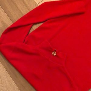 Tory Burch wool turtleneck/ orange/ medium